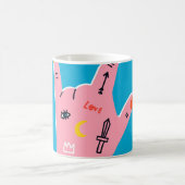 Abstrakte Feuerfinger Kaffeetasse (Mittel)