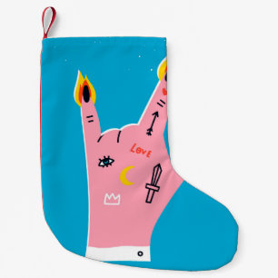 Abstrakte Feuerfinger Kleiner Weihnachtsstrumpf