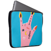 Abstrakte Feuerfinger Laptopschutzhülle (Vorne Rechts)