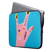 Abstrakte Feuerfinger Laptopschutzhülle (Vorderseite Links)