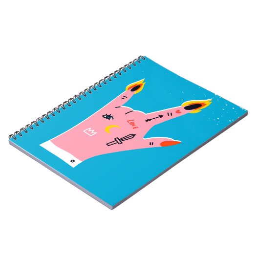 Abstrakte Feuerfinger Notizblock (Linke Seite)