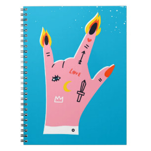 Abstrakte Feuerfinger Notizblock