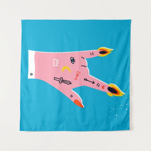 Abstrakte Feuerfinger Wandteppich (Vorderseite (Horizontal))