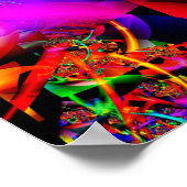 Abstrakte Feuerkunst Poster (Ecke)