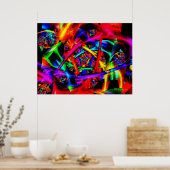 Abstrakte Feuerkunst Poster (Küche)