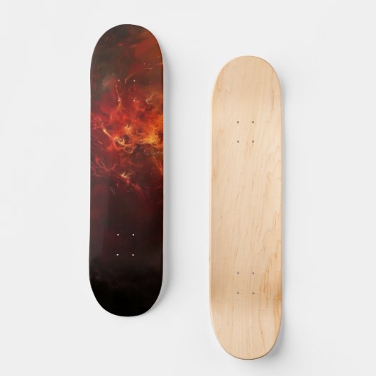 Abstrakte Feuerkunst Skateboard (Vorderseite)