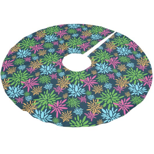 Abstrakte Feuerwerk Blume Baumrock Polyester Weihnachtsbaumdecke (Schrägansicht)