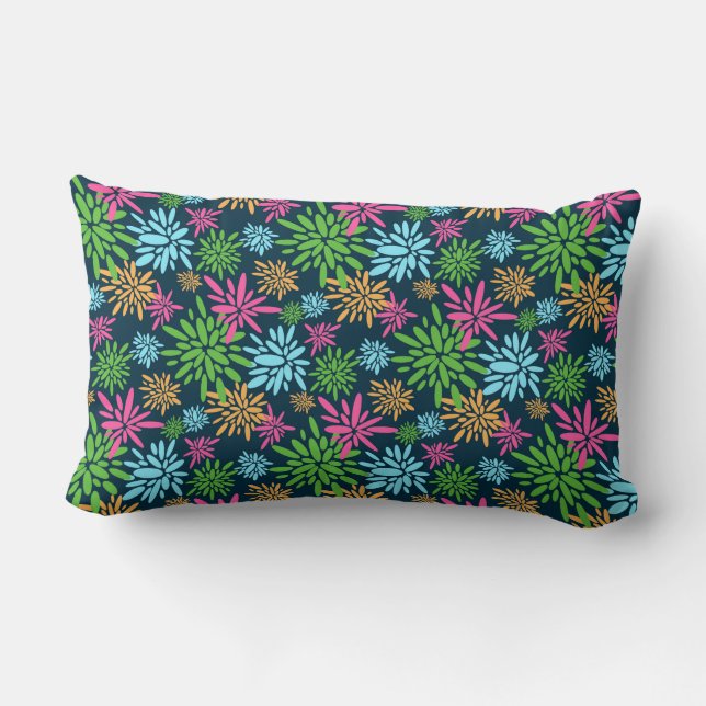 Abstrakte Feuerwerk-Blume Kissen Kissen (Rückseite)