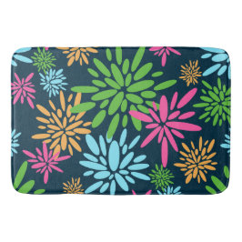 Abstrakte Feuerwerkskörper-Blume Badematte