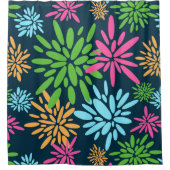 Abstrakte Feuerwerkskörper Blume Duschvorhang (Vorderseite)