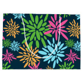 Abstrakte Feuerwerkskörper-Blume Geschenktasche Große Geschenktüte (Rückseite)