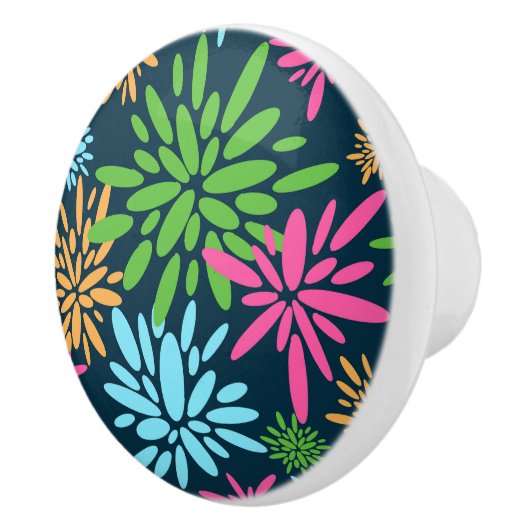 Abstrakte Feuerwerkskörper-Blume Keramik Pull Keramikknauf (Rechts)