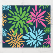 Abstrakte Feuerwerkskörper-Blume Label-Set Alkoholflaschenetikett (Einzelnes Label)