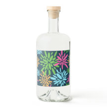 Abstrakte Feuerwerkskörper-Blume Label-Set