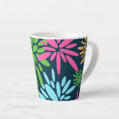 Abstrakte Feuerwerkskörper-Blume Latte Tasse (Rechte Ecke)