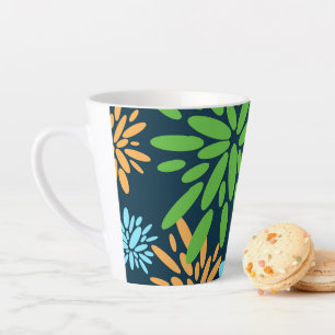 Abstrakte Feuerwerkskörper-Blume Latte Tasse