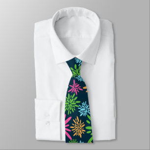Abstrakte Feuerwerkskörper Blume Neck Tie Krawatte