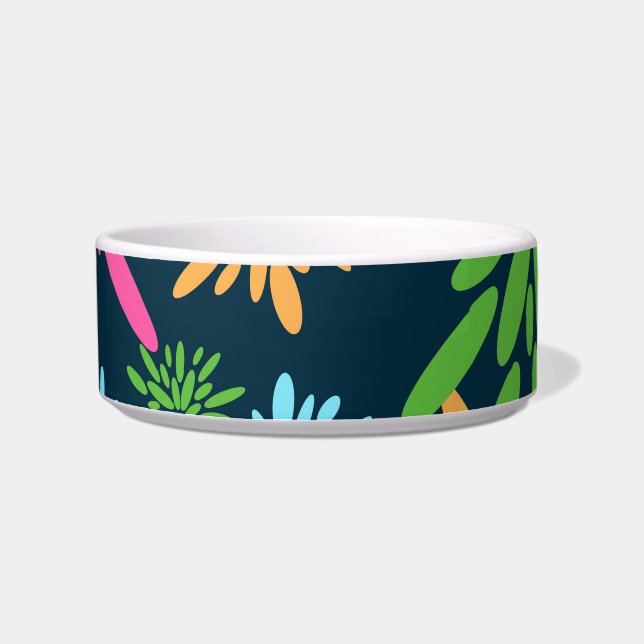 Abstrakte Feuerwerkskörper-Blume Pet Bowl Napf (Links)