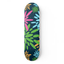 Abstrakte Feuerwerkskörper-Blume Skateboard
