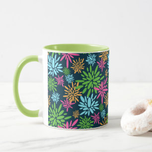 Abstrakte Feuerwerkskörper-Blume Tasse