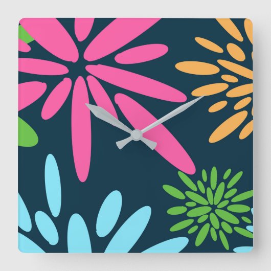 Abstrakte Feuerwerkskörper-Blume Uhr (Vorderseite)