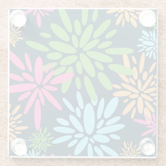 Abstrakte Feuerwerkskörper-Blume Untersetzer (Rückseite)