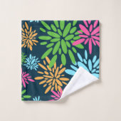Abstrakte Feuerwerkskörper Blumen Handtuch Badhandtuch Set (Waschlappen)
