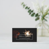 Abstrakte Feuerwerkskörper regnen lange Exposition Visitenkarte (Stehend Vorderseite)