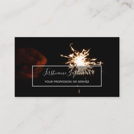Abstrakte Feuerwerkskörper regnen lange Exposition Visitenkarte (Vorderseite)