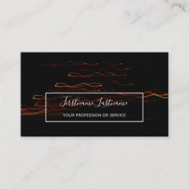 Abstrakte Feuerwerkskörper regnen lange Exposition Visitenkarte