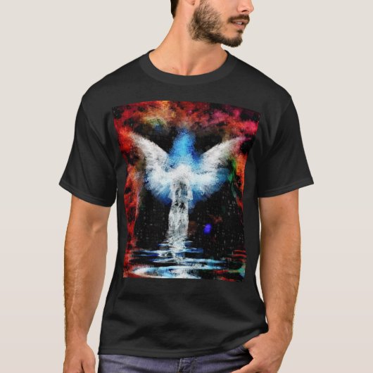 Abstrakte Figur und Flügel T-Shirt (Vorderseite)