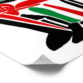 Abstrakte Figuren der Stammesheilung Poster (Ecke)