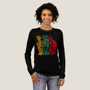 Abstrakte Figuren der Stammesheilung Tri-Blend Shirt