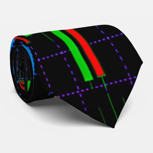 Abstrakte Finanzkurve Krawatte (Gerollt)