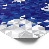 Abstrakte finnische Flagge, finnische Farben Poster (Ecke)