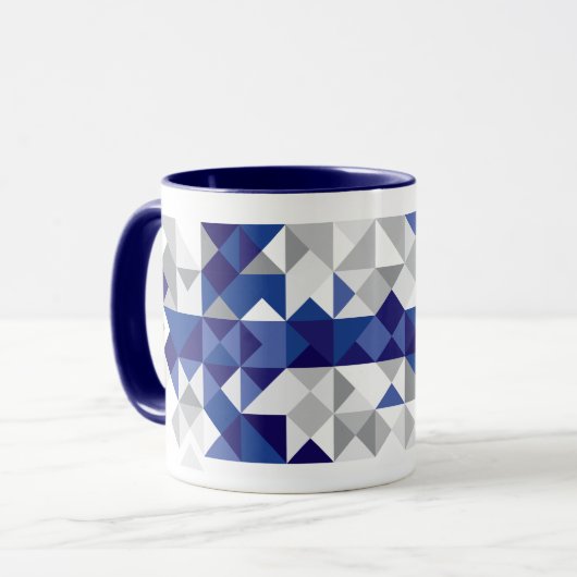 Abstrakte Finnland-Flagge, finnische Farben Tasse (Vorderseite Links)