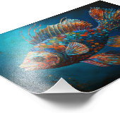 Abstrakte Fische Fotodruck (Ecke)