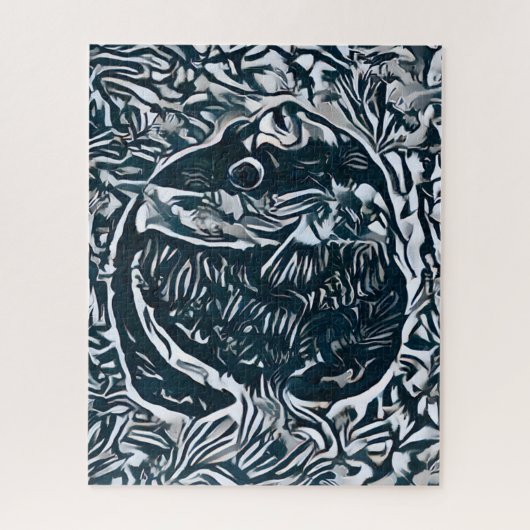 Abstrakte Fische | Herausforderung Hard Jigsaw P Puzzle (Vertikal)