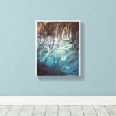 Abstrakte Fische Leinwanddruck (Insitu (Holzboden))