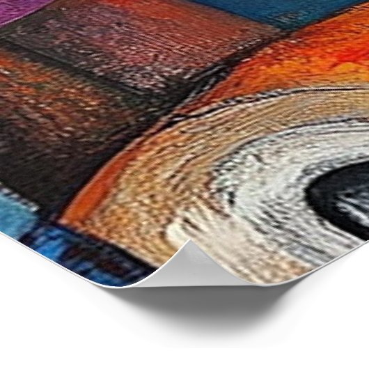 Abstrakte Fischkunst Poster (Ecke)