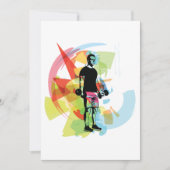 Abstrakte Fitness Kunst der Menschheit Einladung (Vorderseite)