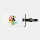 Abstrakte Fitness Kunst der Menschheit Gepäckanhänger (Rückseite horizontal)
