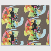 Abstrakte Fitness Kunst der Menschheit Geschenkpapier (Flach)