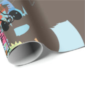 Abstrakte Fitness Kunst der Menschheit Geschenkpapier (Rolleneckpunkt)