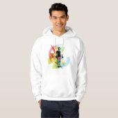Abstrakte Fitness Kunst der Menschheit Hoodie (Vorne ganz)