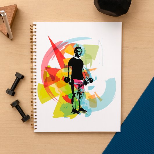 Abstrakte Fitness Kunst der Menschheit Planer