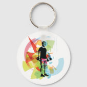 Abstrakte Fitness Kunst der Menschheit Schlüsselanhänger (Vorderseite)