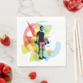 Abstrakte Fitness Kunst der Menschheit Serviette (Beispiel)