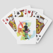 Abstrakte Fitness Kunst der Menschheit Spielkarten (Rückseite)