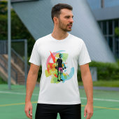 Abstrakte Fitness Kunst der Menschheit T-Shirt